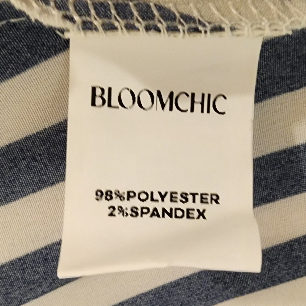 BloomChic Black and White Striped Midi Shirt Dress ,Size 18-20, NWT - Picture 6 of 8
